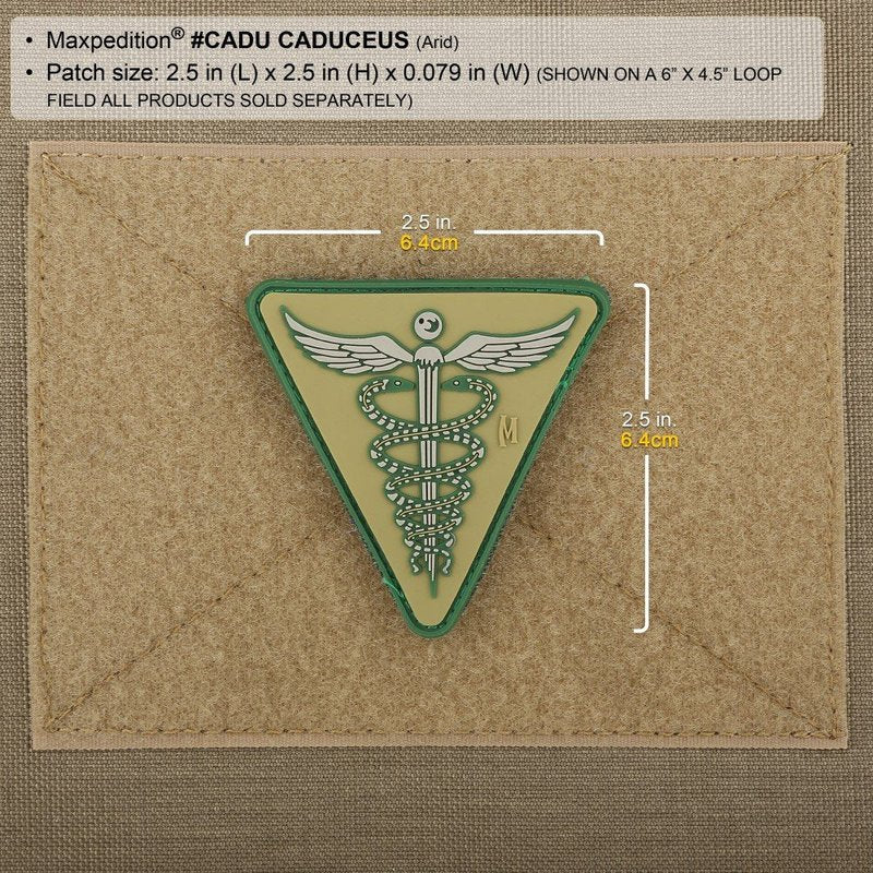 Maxpedition Gear Caduceus Patch, Arid, 2.6 x 2.6-Inch