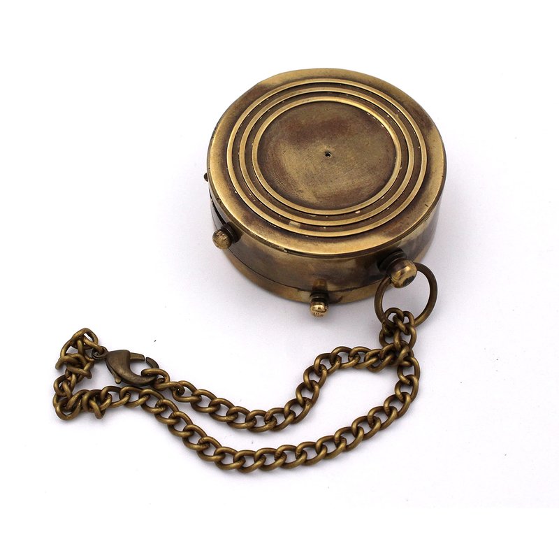 Vintage Brass Compass with Engraved Quote – “Go Confidently in The Direction of Your Dreams” – Nautical Compass with Chain & Rosewood Box – Graduation, Retirement Gift for Him or Her