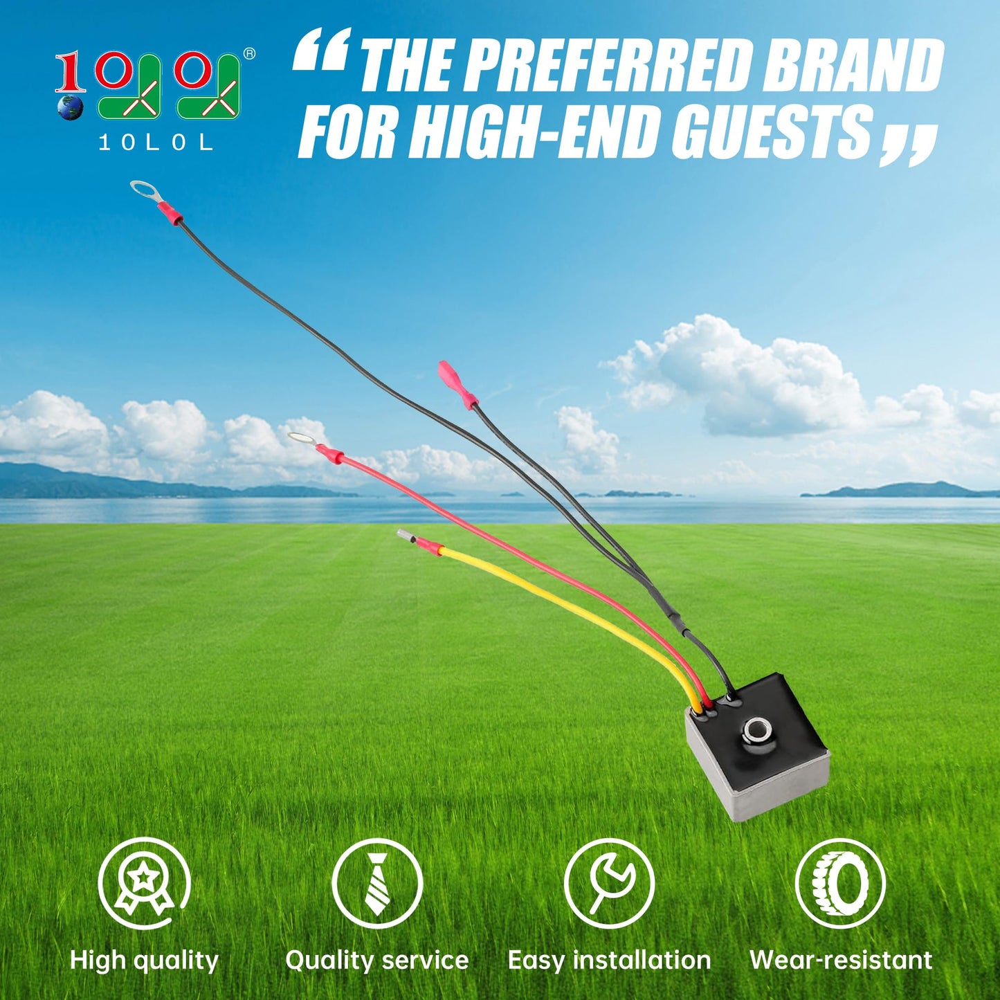10L0L Golf Cart Voltage Regulator Rectifier for Club Car DS& Carryall 1992-up Gas,OEM 1015777 102711201 102710101