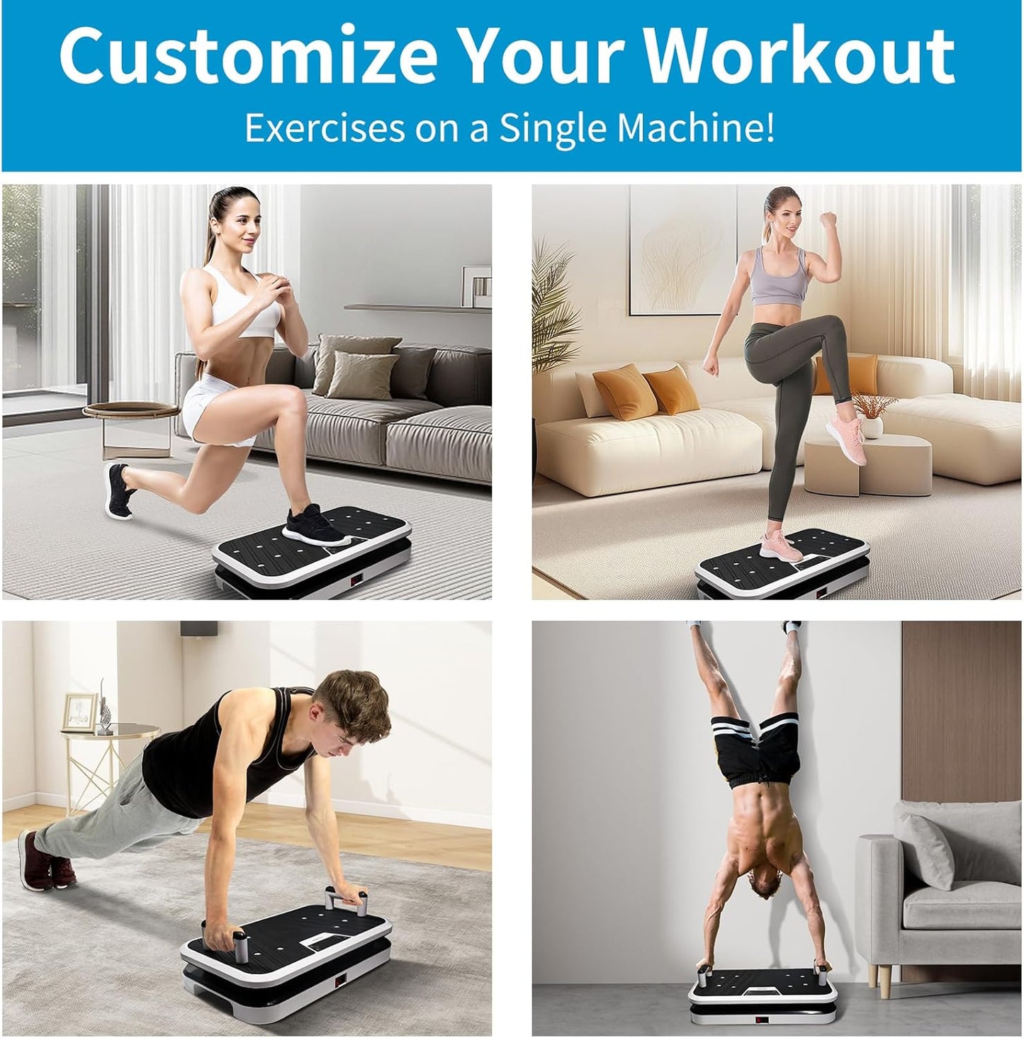 Professional Vibration Plate | Whole Body Platform for Muscle Recovery & Bone Strength - 330lbs Capacity