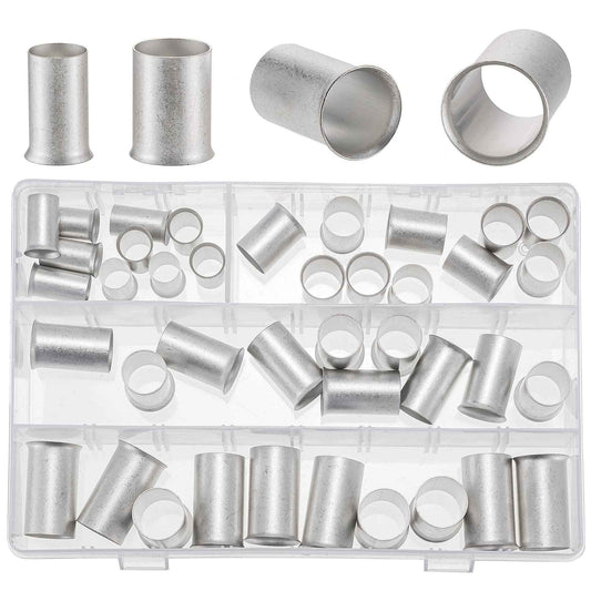 ROCKDIG 40PCS 4/0 3/0 2/0 1/0 Gauge Tinned Copper Wire Ferrules for Electrical Cable Ends Crimp Terminals Assortment Kit