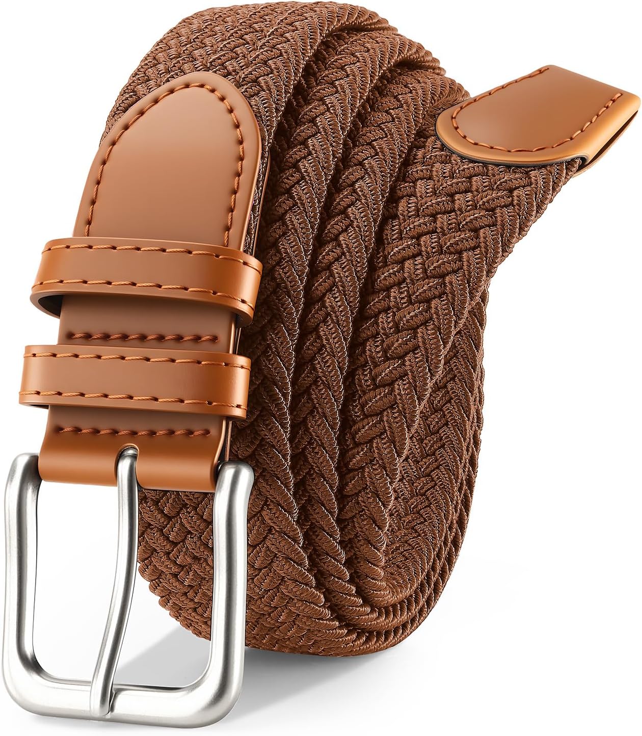 Skiennix Men's Braided Stretch Belt - Versatile for Golf, Casual Shorts & Jeans