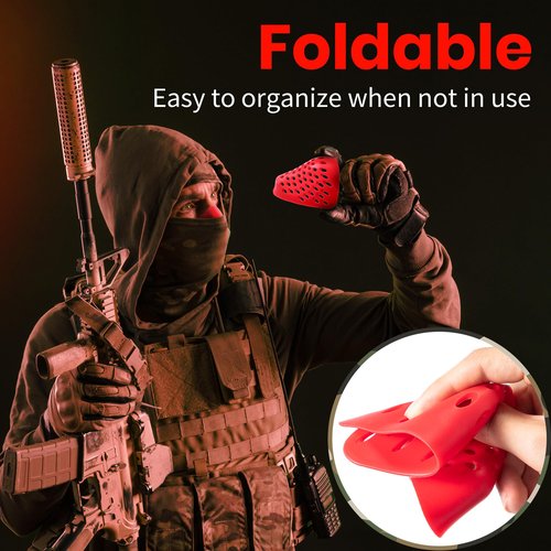 Dreyoo 2 Pack Face Mask Bracket, Silicone Face Shells for Comfortable Mask Wearing, Internal Support Shells for Halloween Cosplay, Balaclavas, Protective Airsoft Paintball BB Gun(Red)