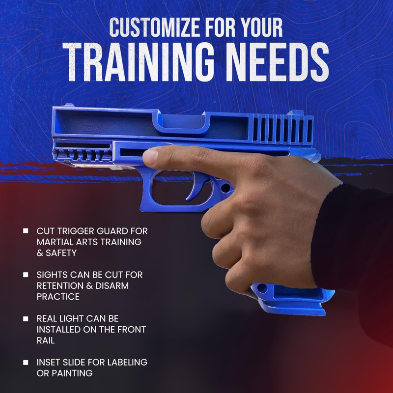Durable Plastic Polymer Training Pistol - Lightweight Realistic Training Gun for Safe Dry Fire Drills, Draw, Grip, Movement - Compatible with Glock 19 & 23 - Fits WML, IWB & Safariland ALS Holster