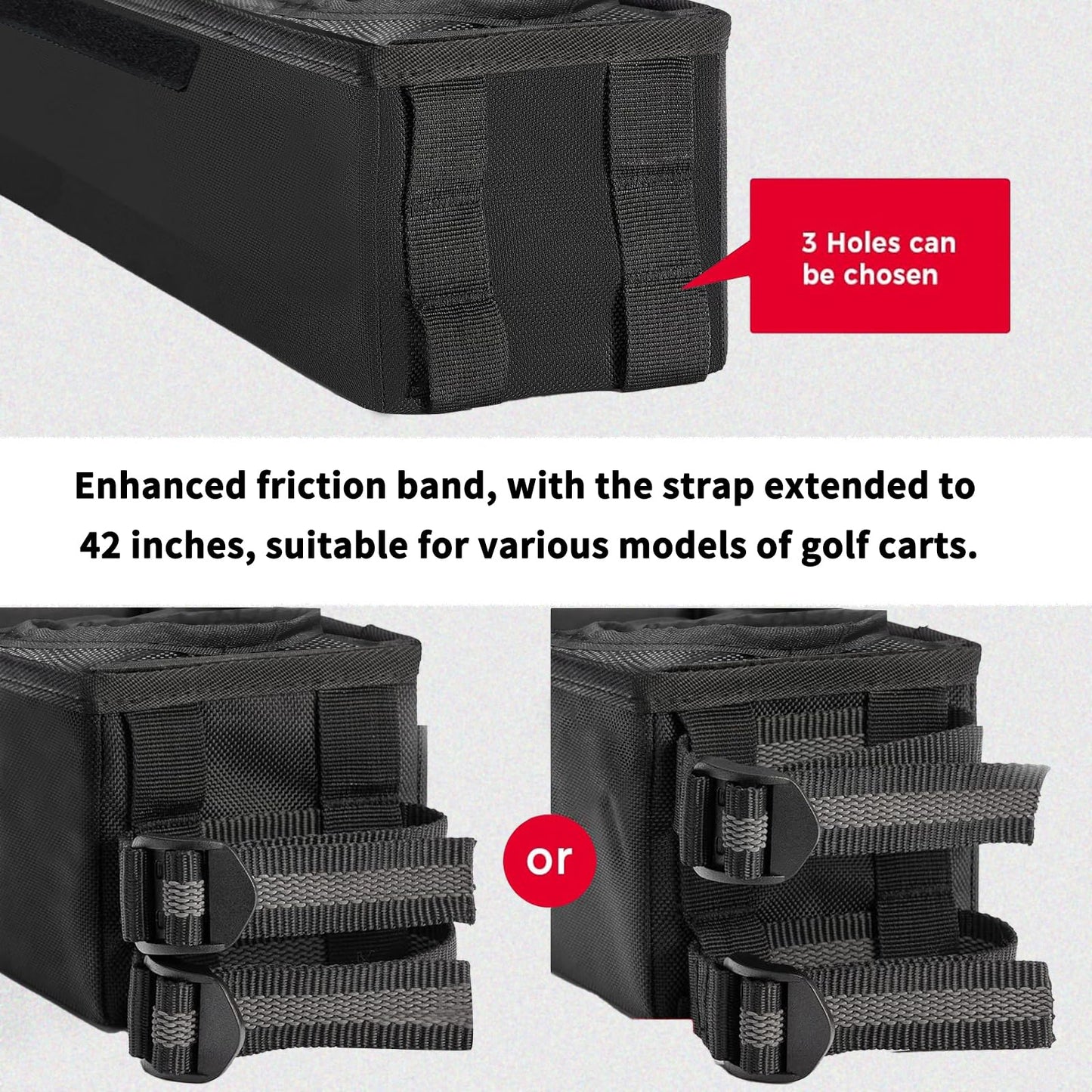 No-Drilling Golf Cart Inner Front Storage Basket with 2 Insulated Cup Holders, Foldable Dash Tray Storage Organizer Compatible with EZGO Club Car Kandi Electirc, Practical Golf Car Accessories