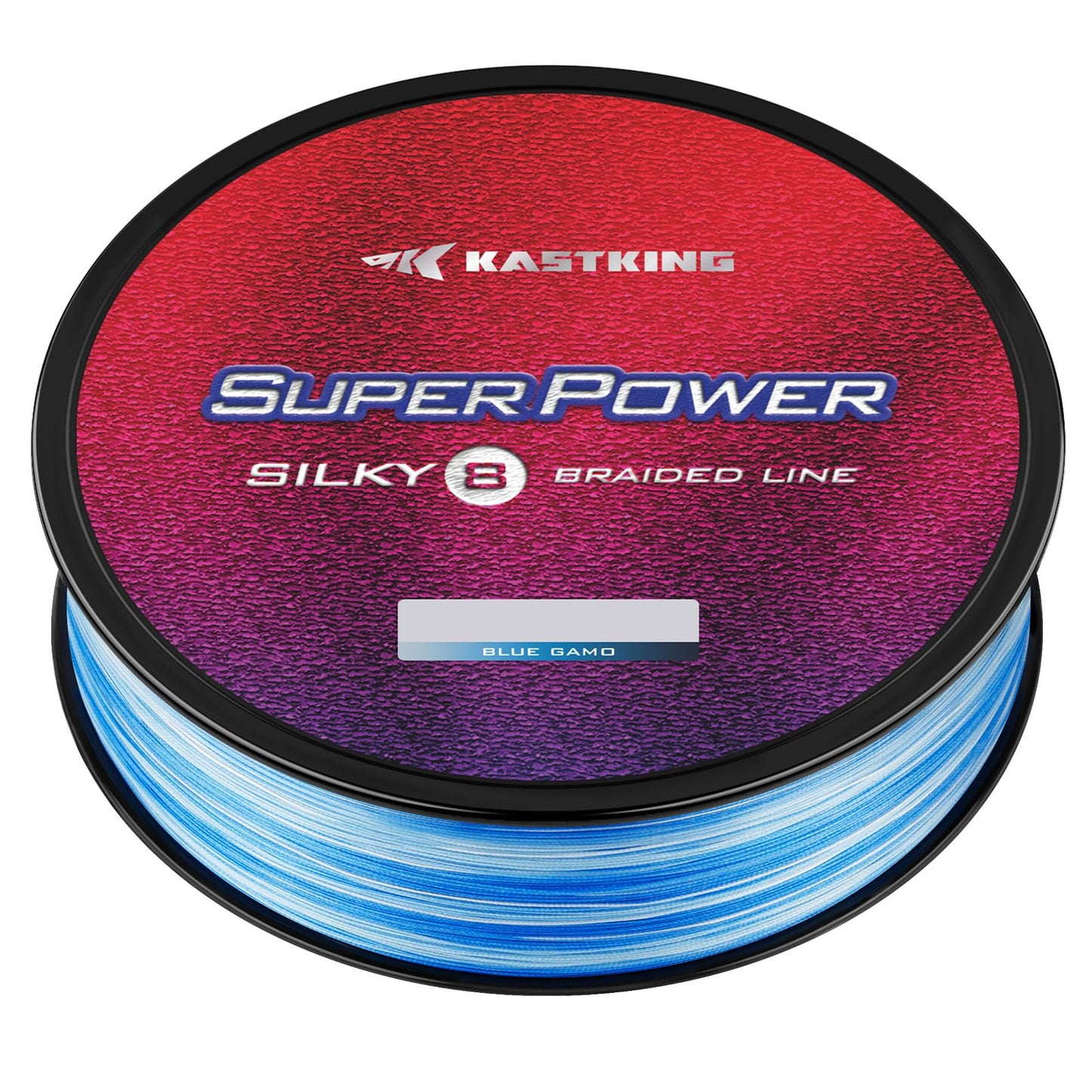 KastKing Superpower Silky8 Braided Fishing Line, Blue Camo, 8 Strands, 30 LB, 500 Yds