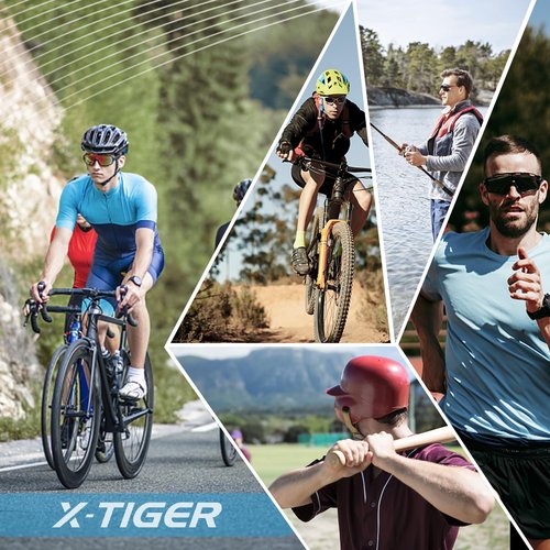 X-TIGER Polarized Sports Sunglasses for Men Women Baseball Fishing Cycling Running Glasses UV400