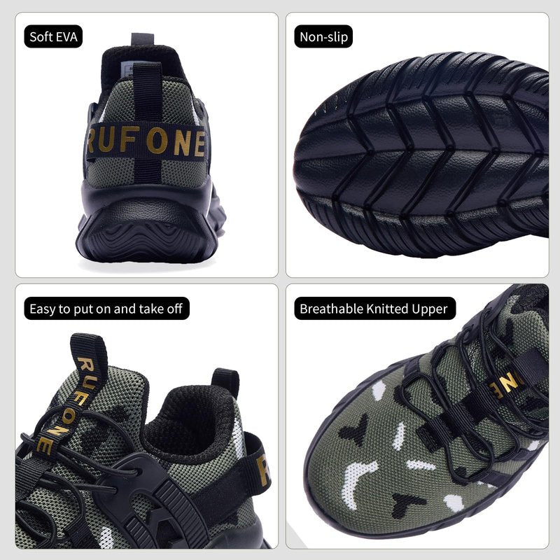 MJQ Kids Tennis Shoes for Boys Girls Lightweight Breathable Sneakers Running Athletic Shoes for Toddler/Little Kid/Big Kid Camouflage
