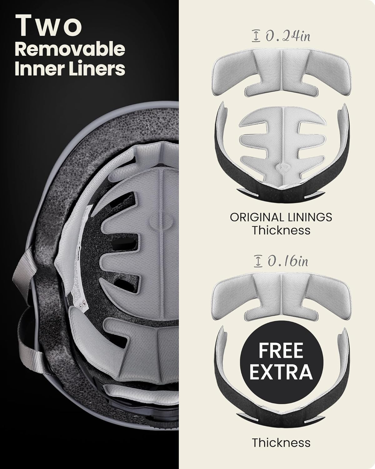 OutdoorMaster Skateboard Cycling Helmet - Ventilated Design with Two Removable Liners | Multi-Sport for Kids & Adults
