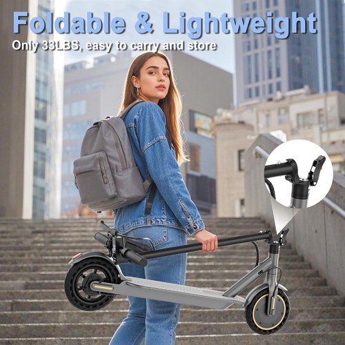 Electric Scooter - Dual Suspension | 350W/500W Motor, 19/22 MPH Speed, 23-31 Mile Range, 8.5"/10" Tires