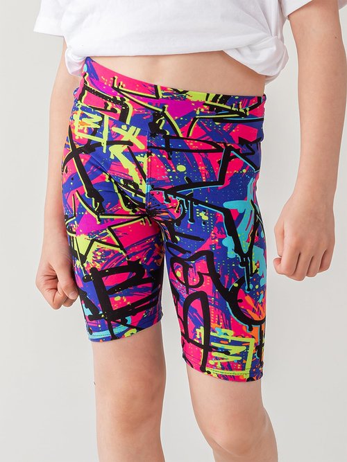 10 Pack Girls Bike Shorts 2.36” High Waisted Black Yoga Shorts for Toddler Girls Running Dance Jumping Sports Cheer (US, Age, 7 Years, 8 Years, 10 Random Prints)