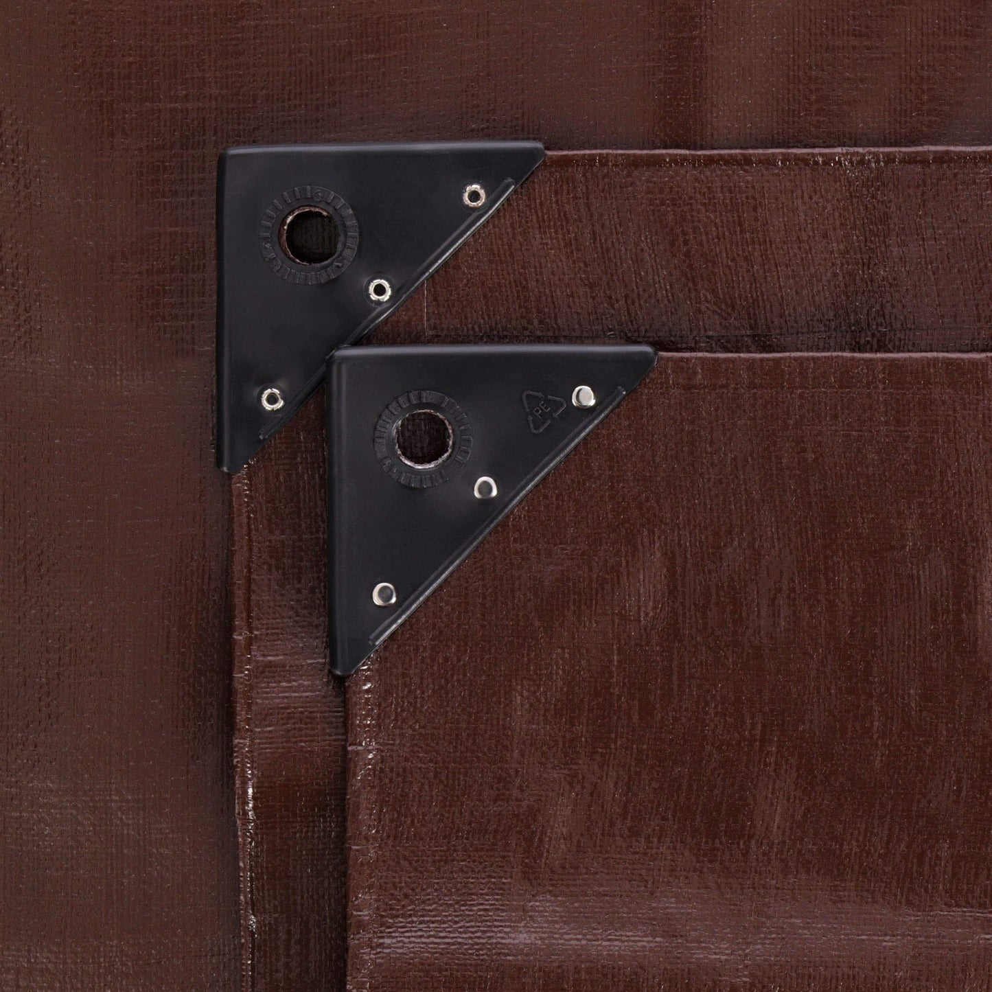 WHITEDUCK Super Heavy Duty Poly Tarp Cover 16 Mil & 10 Mil with Grommets and Reinforced Edges (Brown, White & Silver Black) (Brown- 16 Mil, 12' x 25')