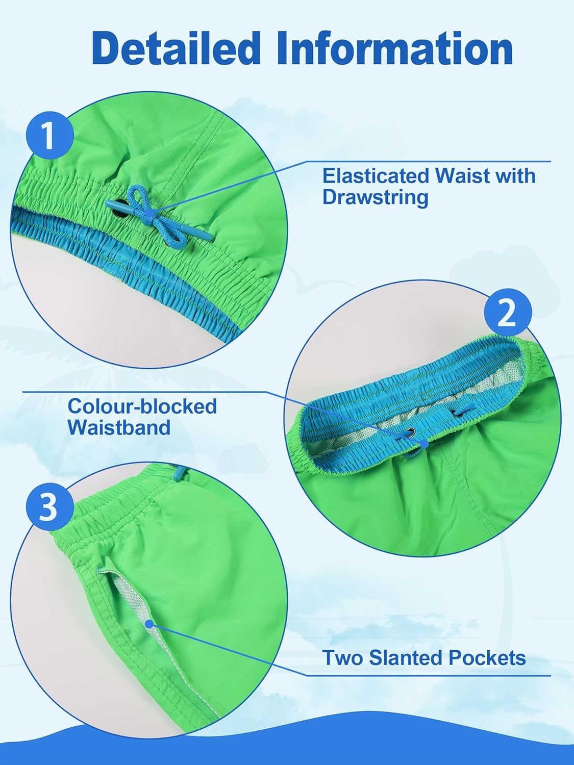 Regine Switzerland Boys Swim Trunks - Fun Beach Board Shorts for Ages 5-14