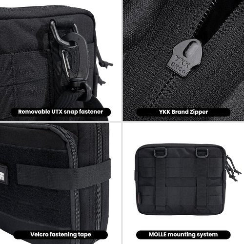 EXCELLENT ELITE SPANKER Tactical Molle Admin Pouch - Versatile EDC Organizer with Shoulder Strap