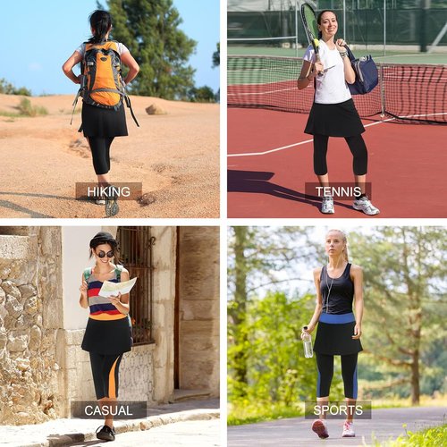 ANIVIVO Skirted Leggings for Women - Stylish Yoga & Tennis Leggings with Pockets | Comfortable Fit