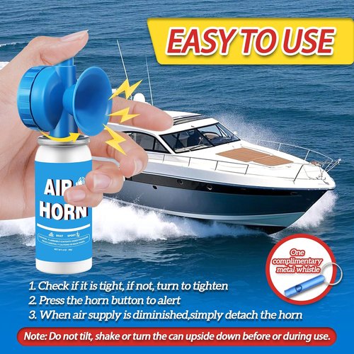 Boat Air Horn by [Brand Name] - 130DB Loud Mini Safety Horn for Self Defense | 2 Pack