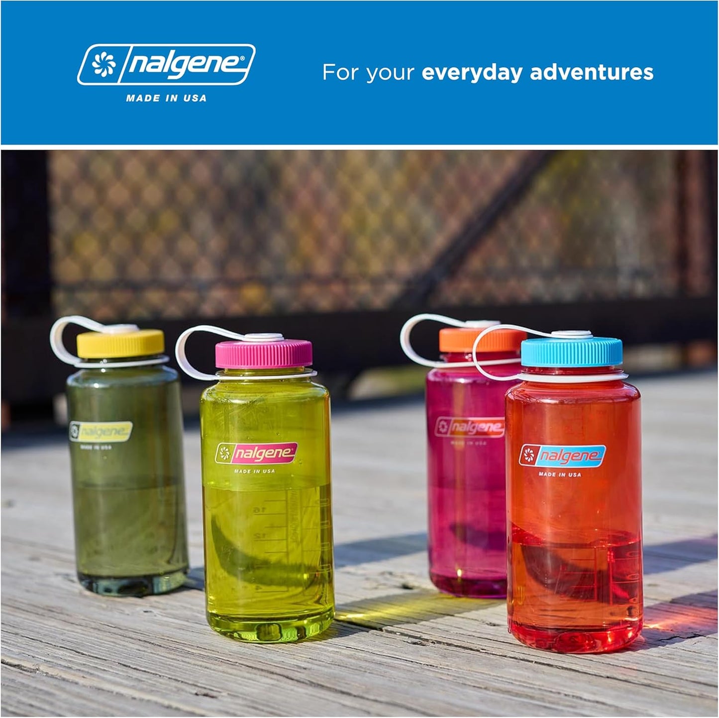 Nalgene 32 oz Wide Mouth Water Bottle - BPA-Free, Durable & Leak-Proof Design for Hiking, Gym & Travel