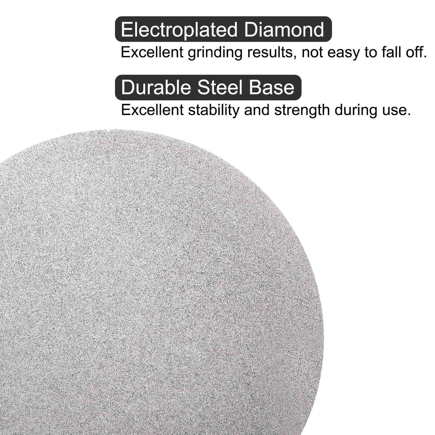 uxcell Diamond Sanding Grinding Disc, 8-Inch (200mm) Grit 120 No Center Hole, Flat Lap Disk Polishing Discs Abrasive Wheel for Gemstone Tile Porcelain Glass Stone Metal