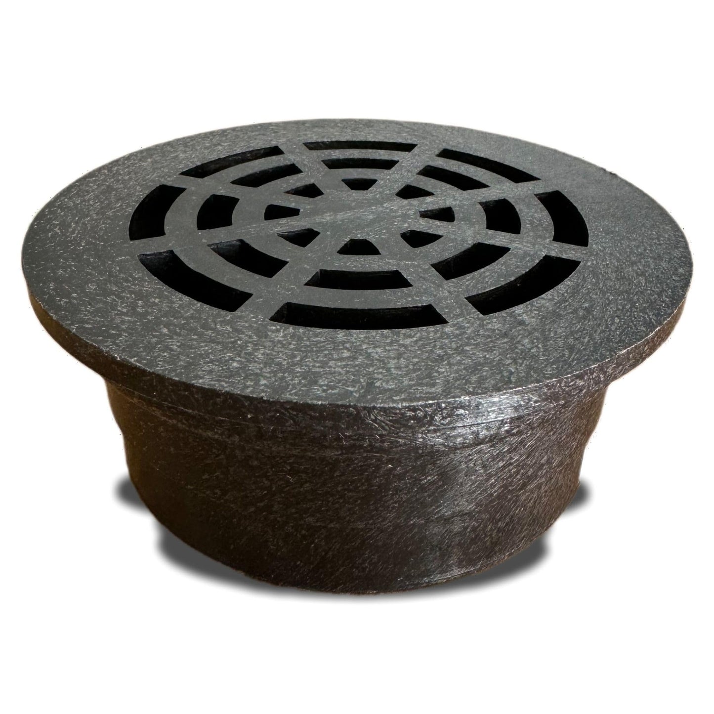 Durable Plastic Round Grate for 3" Drain Pipe - UV Resistant, Ideal for Lawns, Patios, & Landscaped Areas - Green or Black (1 Unit) (BLACK)