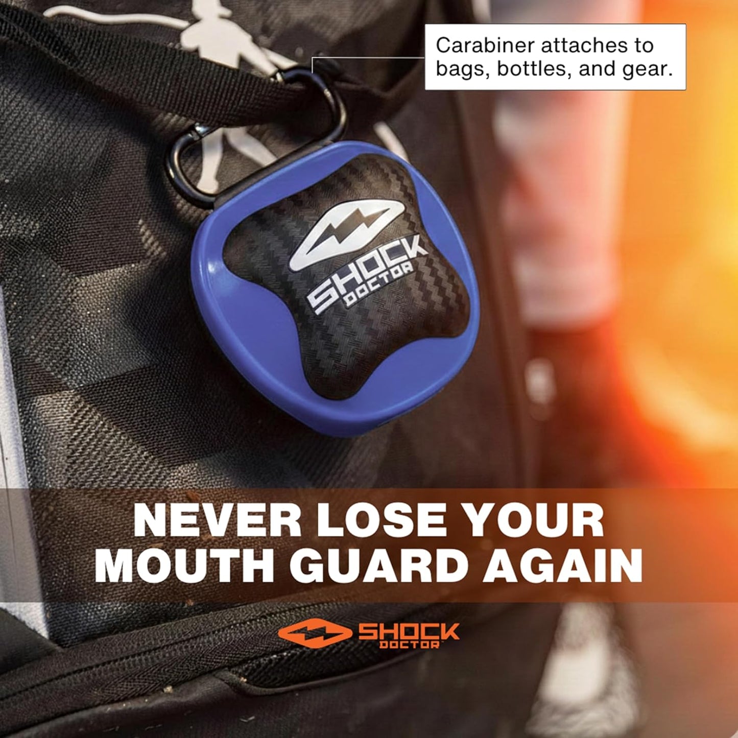 Shock Doctor Mouth Guard Case - Ventilated Universal Storage for Adult & Youth Mouthguards