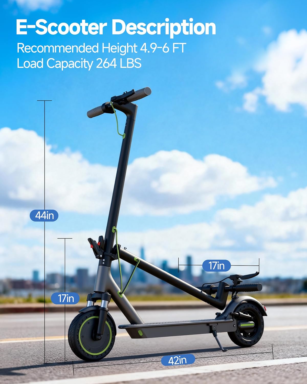 Roinside Electric Scooter - High-Speed Commuting Scooter with 350W/500W Motor & Long-Range Options