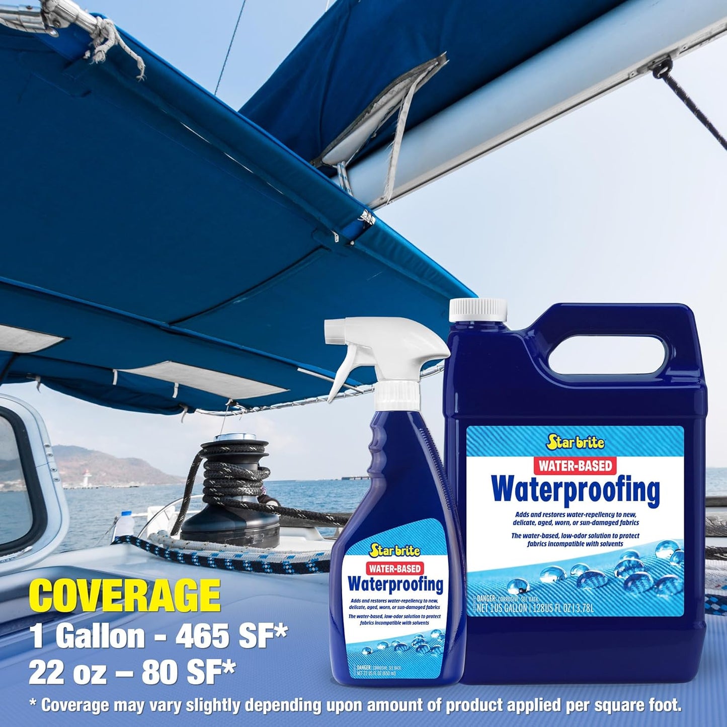 Star Brite Waterproofing Spray - Low-Odor Water-Based Formula for UV Protection & Fabric Restoration