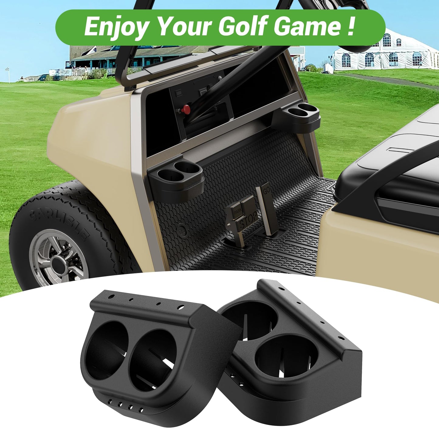 10L0L Golf Cart Cup Holder Drink Holderfor Club Car DS 1993-Up 1016811 101708301 (2 Pack
