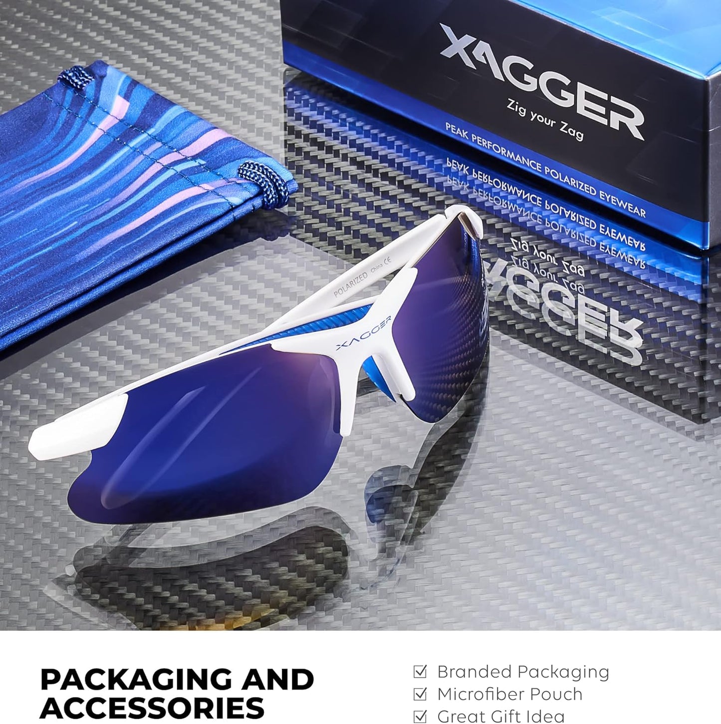 Xagger Kids Polarized Sports Sunglasses - Lightweight TR90 Frame for Boys & Girls | Baseball & Softball