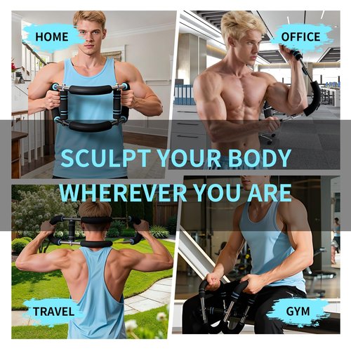 Aktivio Twister Arm Trainer 40-90Lbs Adjustable Portable Chest Workout Equipment for Men & Women, Upper Body Strength Training, Forearm Exerciser, Detachable Fitness Equipment for Home Workout
