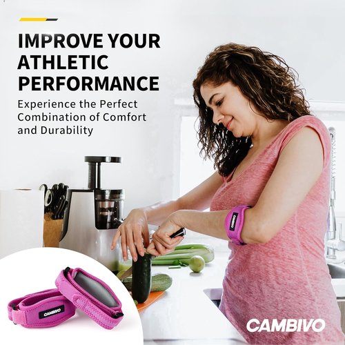 CAMBIVO Tennis Elbow Brace - 2 Pack Adjustable Compression Straps for Pain Relief | Forearm Support for Sports & Gym