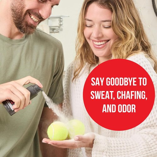 Happy Nuts Comfort Powder Spray Deodorant for Men - Aluminum-Free Anti-Chafing & Odor Control, 2.75 oz (2 Pack)