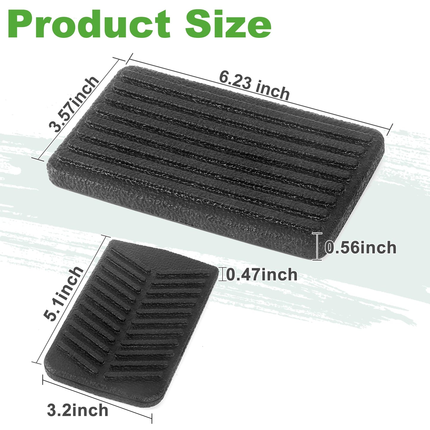 10L0L Golf Cart Accelerator & Brake Pedal Pad Cover Kit for EZGO RXV 2008-Up Gas and Electric Vehicles - OEM# 600252 610471 600255 610529