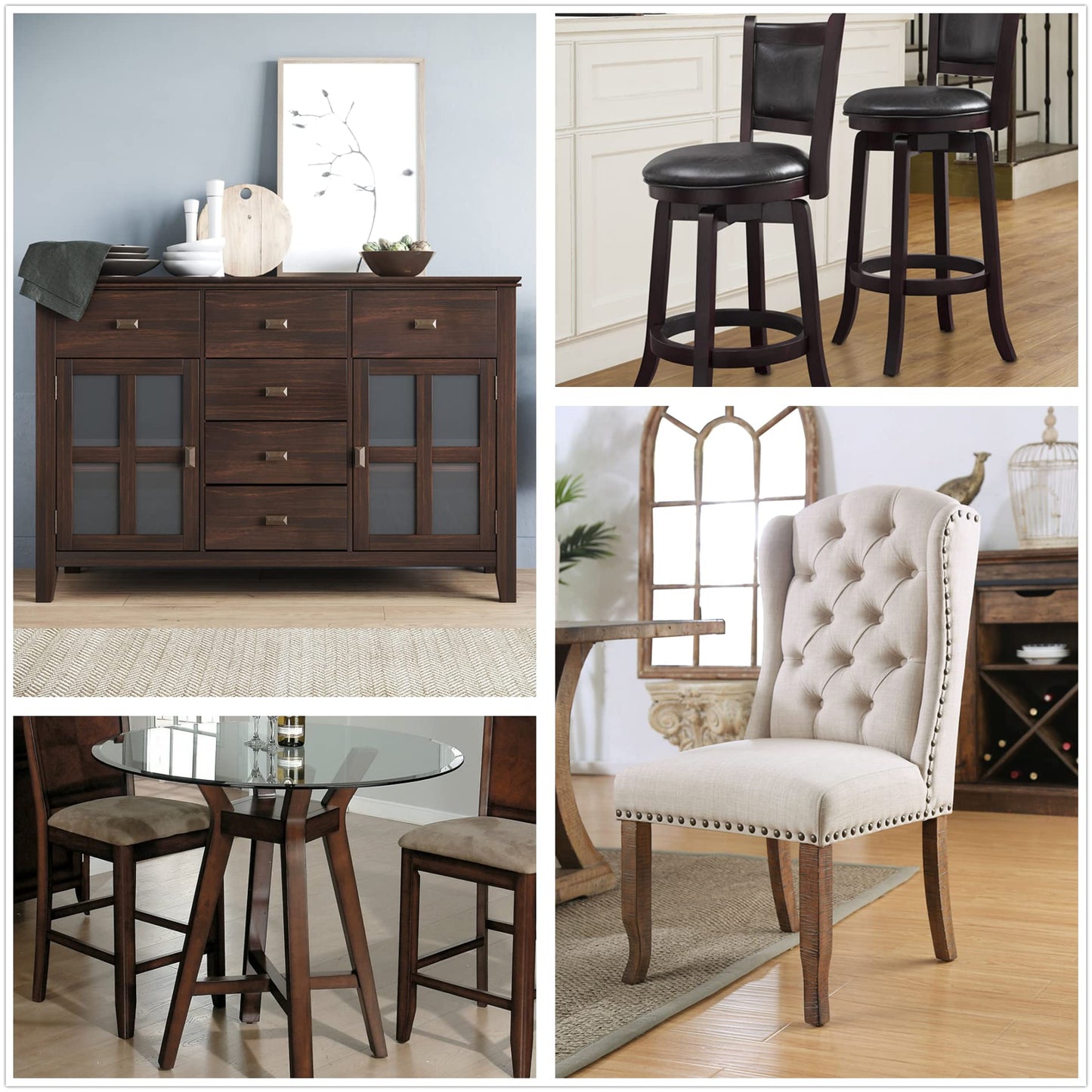 5/16" Thread Furniture/Table/Chair/Bar Stool Feet Levelers Screw On for Wood Leg Leveling Glides,5/16-18 Threaded Adjustable Foot Pads Screws in with Inserts (8 Pcs/Package)