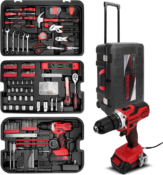 149-Piece KingTool Home Repair Tool Kit - Complete Mechanic Set with Toolbox for Home, Office & College