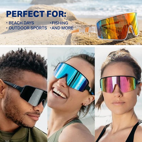 Blenders Eyewear Eclipse X2– Polarized Sunglasses – Wrap-Around Lens – 100% UV Protection – For Men & Women – Breaker Point