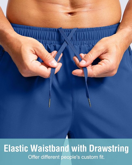 G Gradual Men's Athletic Running Shorts - Quick Dry with Zipper Pockets | 7"/5"/9" Workout Gym Shorts for Basketball & Hiking