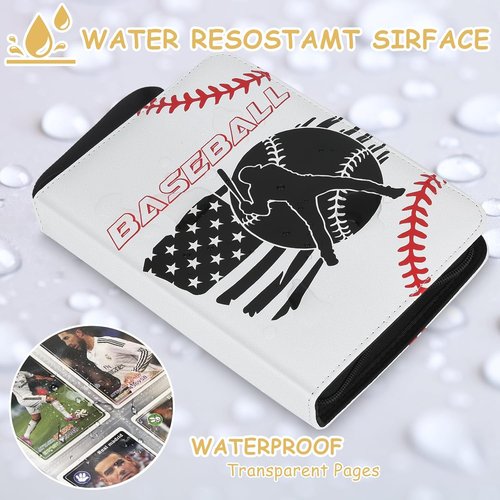 Baseball Card Binder - 900 Pocket Trading Card Holder with Sleeves | Compatible with Topps Cards