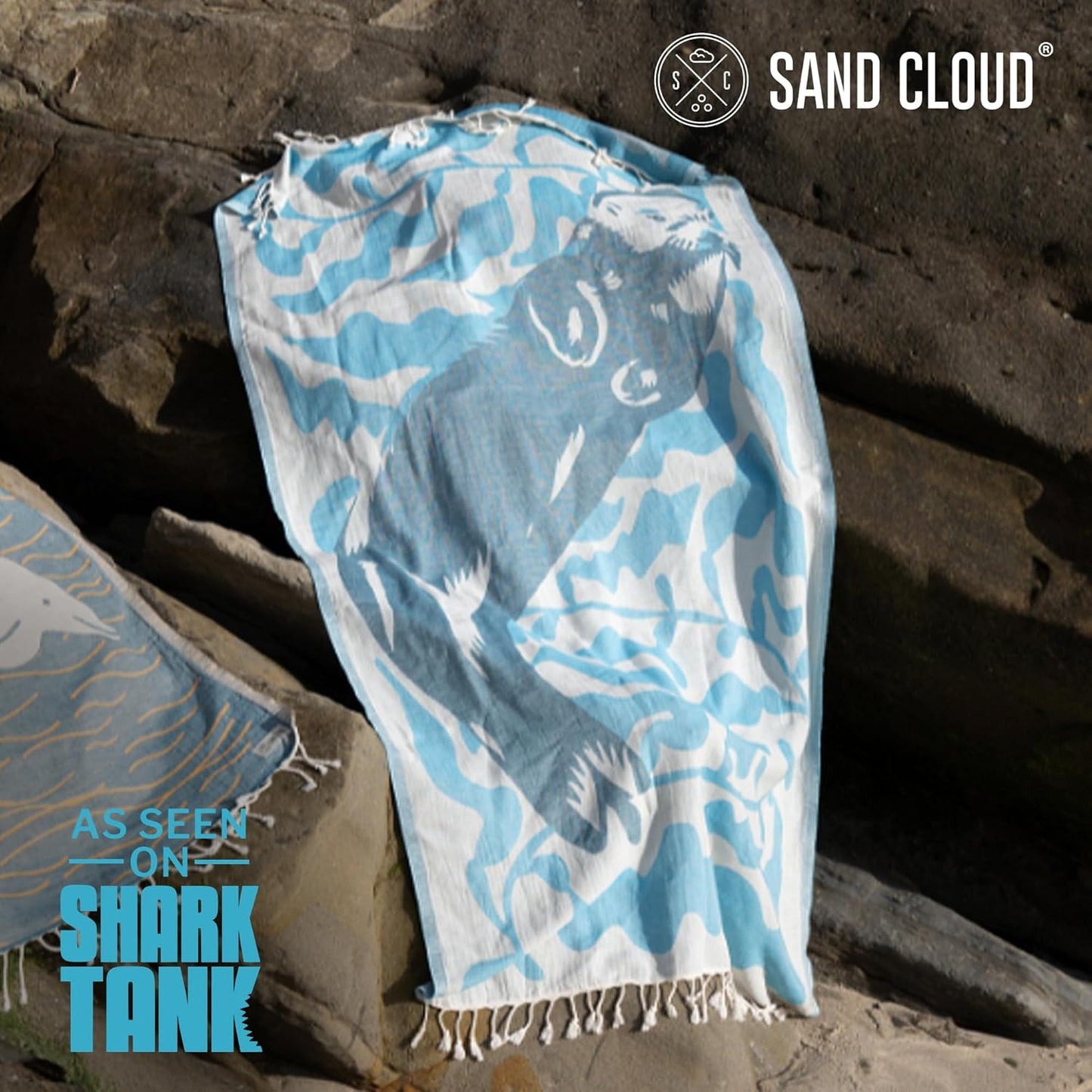 Sand Cloud Oversized Turkish Beach Towel - 100% Cotton, Quick-Dry & Sand-Free | Ideal for Pool, Yoga, Picnic & Travel