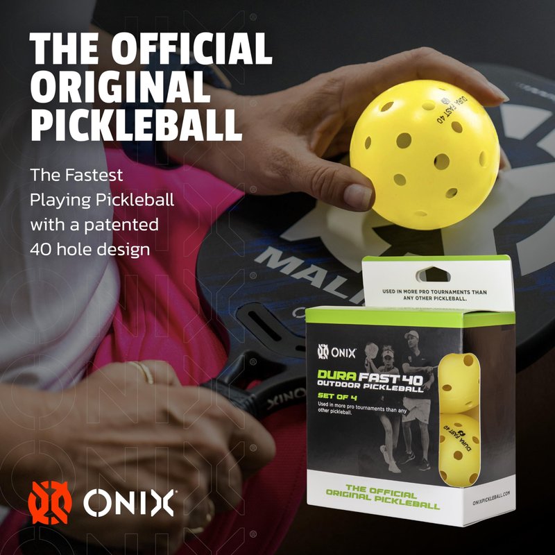 DURA Onix Fast 40 Outdoor Pickleballs – Yellow