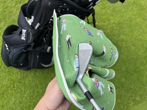 Happy Gilmore Reversible Microfiber Premium Tri Fold Golf Towel - Golf Gift for Men - Golf Accessories and Gifts, Father's Day, Christmas, Birthday Gift