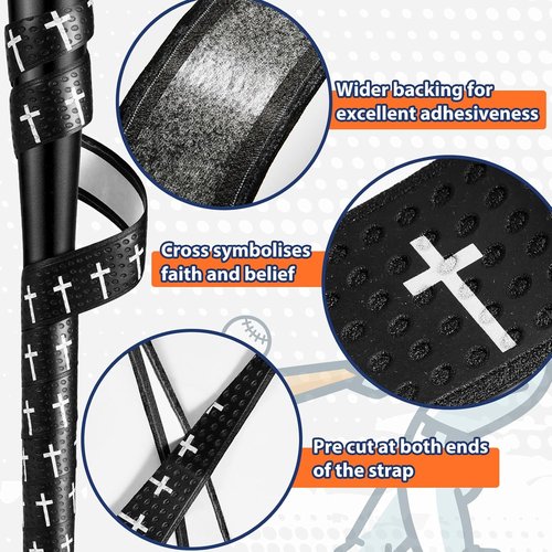 Baseball Bat Grip Tape - 1.5mm Precut, Full Adhesive, Non-Slip Softball Wrap | Durable Replacement