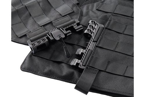 Lancer Tactical Quick Release Lightweight Airsoft Tactical Vest, 1000D Nylon MOLLE w Padded Adjustable Shoulder Straps(Large, Black)
