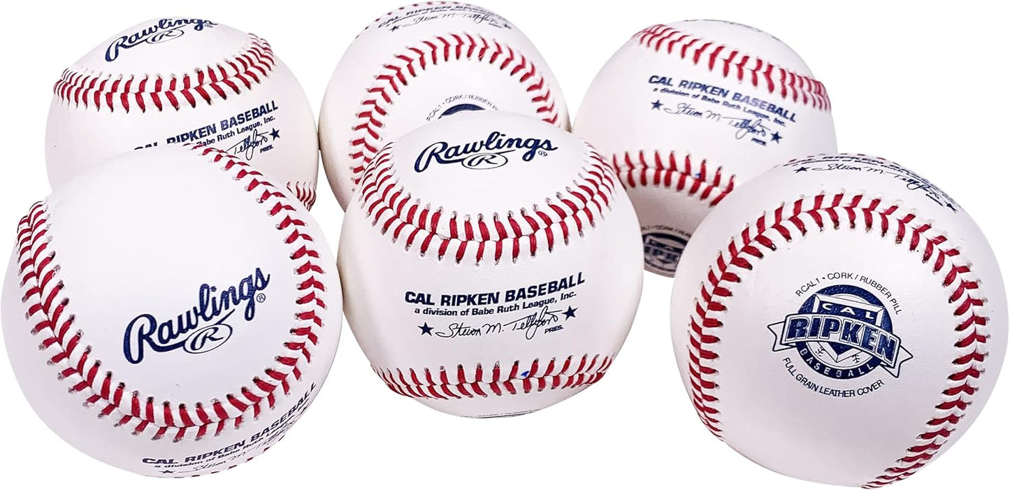 Rawlings Cal Ripken Baseballs - Competition Grade RCAL1 for Youth/14U | Multiple Count Options Available