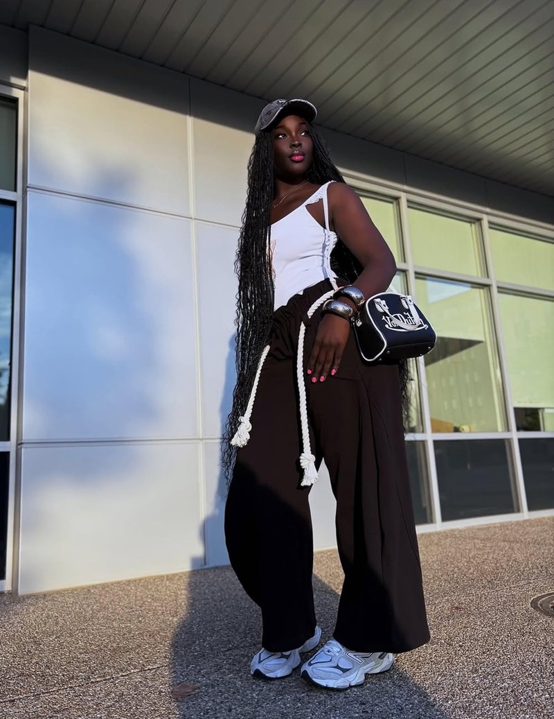 Aelfric Eden Super Baggy Barrel Sweatpants Wide Leg Pants for Women Men Casual Elastic Waist Unisex Lantern Trouser Pants Black XL