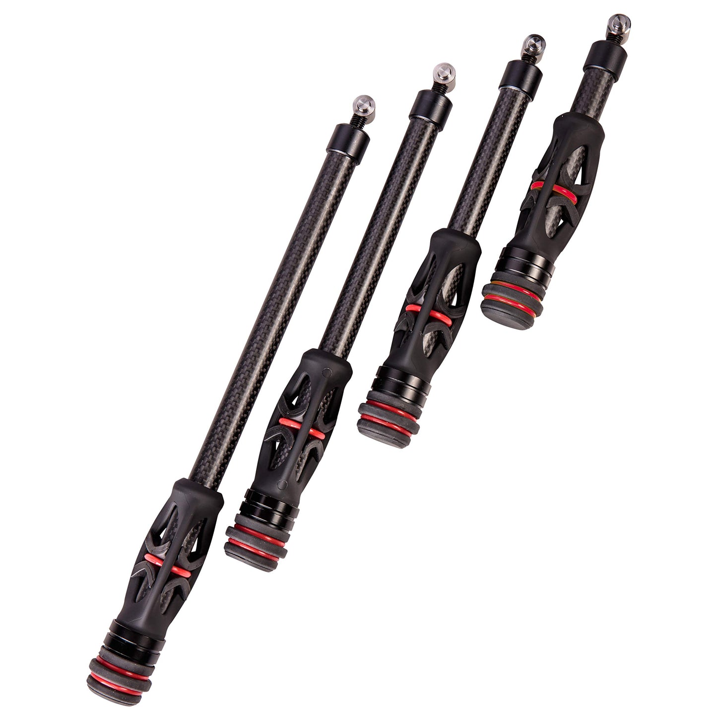 Trophy Ridge Hitman Bow Stabilizer, 8", Comes Pre-Assembled with 2 Removable 1oz Weights, Includes Wrist Strap, Mounting Bar, and Colored Rings, Silent Pursuit, Quick Connect and Disconnect System