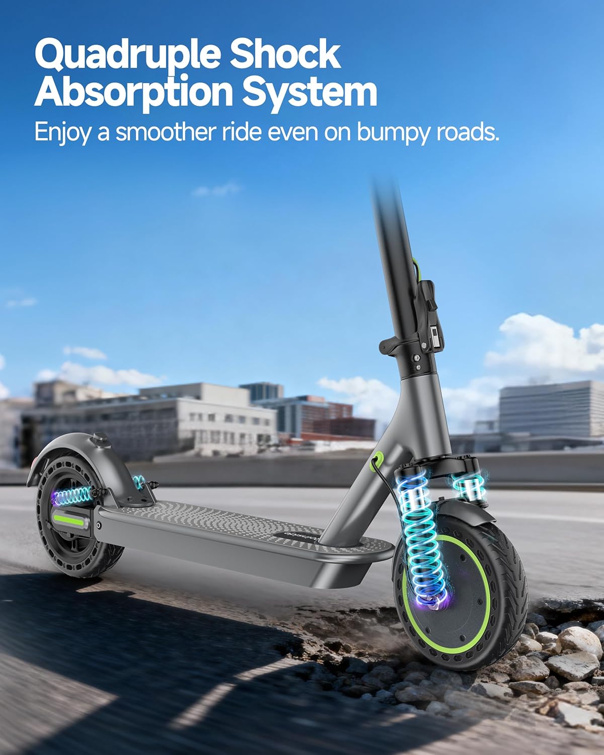 Roinside Electric Scooter - High-Speed Commuting Scooter with 350W/500W Motor & Long-Range Options