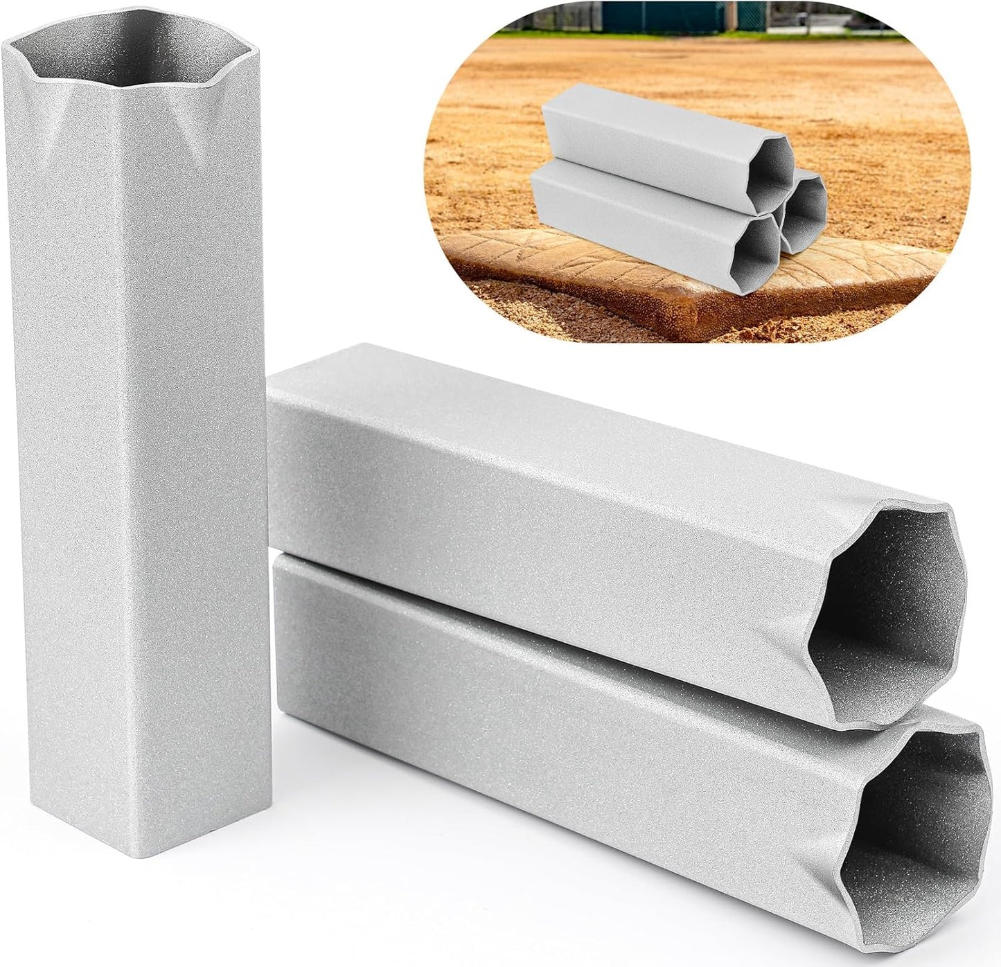 Yaocom Baseball Ground Anchors - Curled Style, 1.8 x 8 Inch, Perfect for Standard/Official Bases