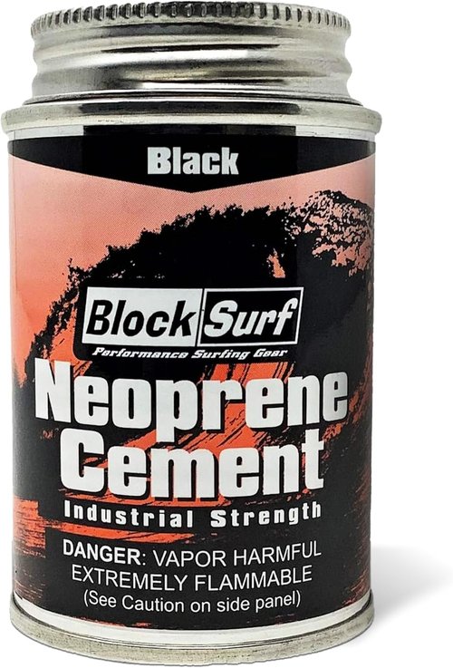 BLOCKSURF Neoprene Cement Adhesive 4 fl oz - Quick-Drying, Flexible & Waterproof Wetsuit Repair