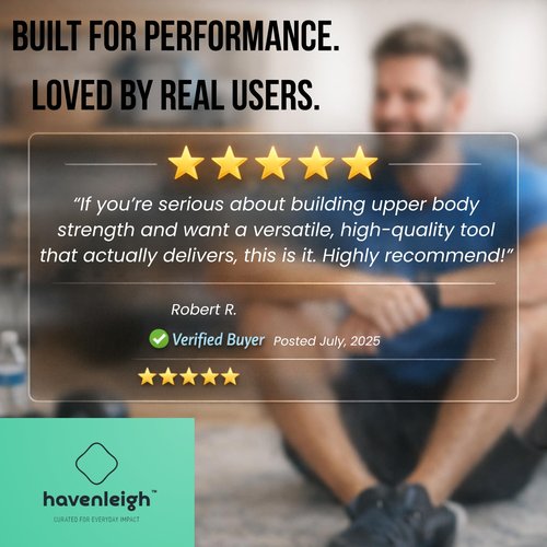 Havenleigh Adjustable Arm Exerciser, Chest Expander, Twister Bar for Biceps Triceps, Versatile Muscular Strength Enhancer, Upper Body Workout, Portable Home Fitness Equipment (Limitless Blue)