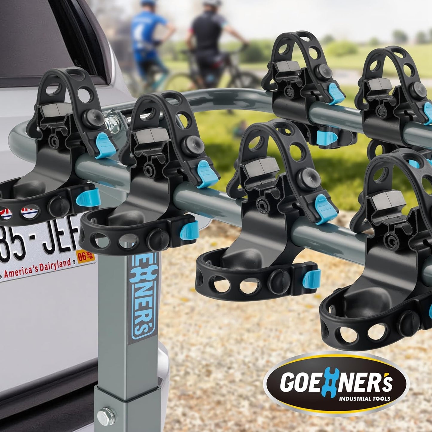 Upgrade 2.0 Hitch Bike Rack - Heavy-Duty Dual Locking, 240LBS Capacity | Secure Hanging Bike Carrier for Car, SUV, Truck & RV with 2” Receiver